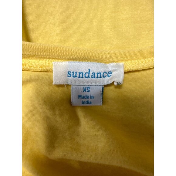 Sundance Splendor In Bloom Yellow Floral Embroidered Lace Top Boho Womens Size X - Picture 6 of 8